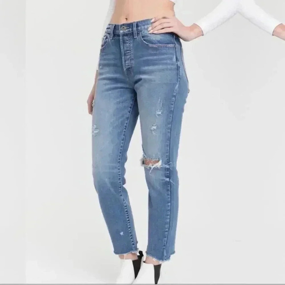 Pistola Nico High Rise Mom Fit Jeans in Bluegrass Wash Size 27 NWT - Picture 2 of 9